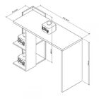 Mesa Escrivaninha Sense 1 Prateleira Branco - Appunto