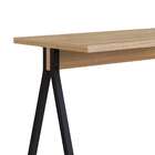 Mesa Escrivaninha Slim Carvalho Treviso/preto - Artesano