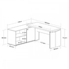 Mesa Escrivaninha Smart 1 Porta 2 Prateleiras Olmo/branco - A