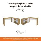 Mesa Escrivaninha Smart 1 Porta 2 Prateleiras Olmo/branco - A