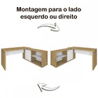 Mesa Escrivaninha Smart 1 Porta 2 Prateleiras Olmo/branco - A