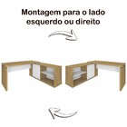 Mesa Escrivaninha Smart 1 Porta 2 Prateleiras Olmo/branco - A