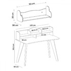 Mesa Escrivaninha Sofia Com Prateleira Decorativa 100% Mdf Br