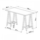 Mesa Escrivaninha Studio Branco/madeira Pinus Natural – Artes