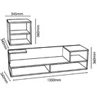 Mesa Escrivaninha Suspensa 03 Nichos Com Estante 02 Nichos Op