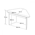 Mesa Escrivaninha Trend De Canto 1 Gaveta Olmo/branco - Artany