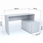 Mesa Escrivaninha Turn 2 Portas Branco - Vedere