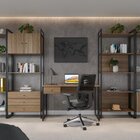 Mesa Escrivaninha Voss 1.2 75cm X 120cm X 60cm Freijó/preto