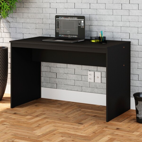 Mesa Escrivaninha W15 120 Preto Ônix - Compace
