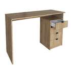 Mesa Escrivaninha York 4 Gavetas Amadeirado - Falkk