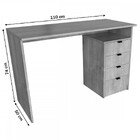 Mesa Escrivaninha York 4 Gavetas Amadeirado - Falkk