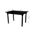 Mesa Espanha 118x83cm Tampo Mdf 30mm Preto