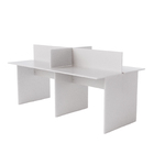 Mesa Estação De Trabalho 4 Lugares 180x120cm Branco