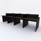 Mesa Estação De Trabalho 8 Lugares 360x120cm Acácia Volcano C