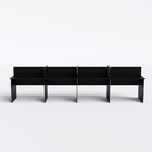 Mesa Estação De Trabalho 8 Lugares 360x120cm Preto