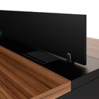 Mesa Estação De Trabalho Dupla Com Painel Divisor Espresso Mó
