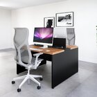 Mesa Estação De Trabalho Dupla Com Painel Divisor Espresso Mó