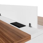 Mesa Estação De Trabalho Dupla Com Painel Divisor Espresso Mó