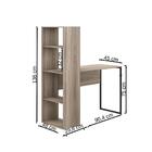 Mesa Estante Industrial Alana Com 4 Nichos - Carvalho/preto