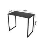 Mesa Estilo Industrial Mdf Na Cor Preta 90x76cm Para Escrivan