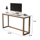 Mesa Estudo  Compacta Para Quarto Branco 120cm  Com Pés Em Ma