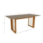 Mesa Eva Para Sala De Jantar Premium Freijo/bronze