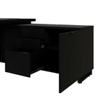 Mesa Executiva Com Armário Lateral E Caixa De Tomadas 3 Gavet