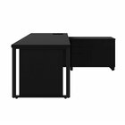 Mesa Executiva Com Armário Lateral E Caixa De Tomadas 3 Gavet