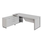 Mesa Executiva Com Armário Lateral E Caixa De Tomadas 3 Gavet