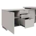 Mesa Executiva Com Armário Lateral E Caixa De Tomadas 3 Gavet