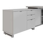 Mesa Executiva Com Armário Lateral E Caixa De Tomadas 3 Gavet