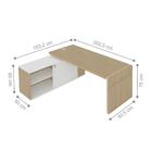 Mesa Executiva Em L Giovinazzo Carvalho Branco