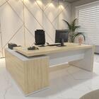 Mesa Executiva Em L Giovinazzo Carvalho Branco