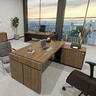 Mesa Executiva Em L Giovinazzo Charuto Preto