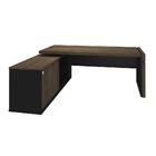 Mesa Executiva Em L Giovinazzo Charuto Preto