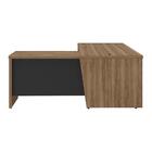 Mesa Executiva Em L Newport Nogal Preto