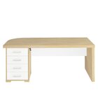 Mesa Executiva Para Escritório Em Tamburato 4 Gavetas Elegant