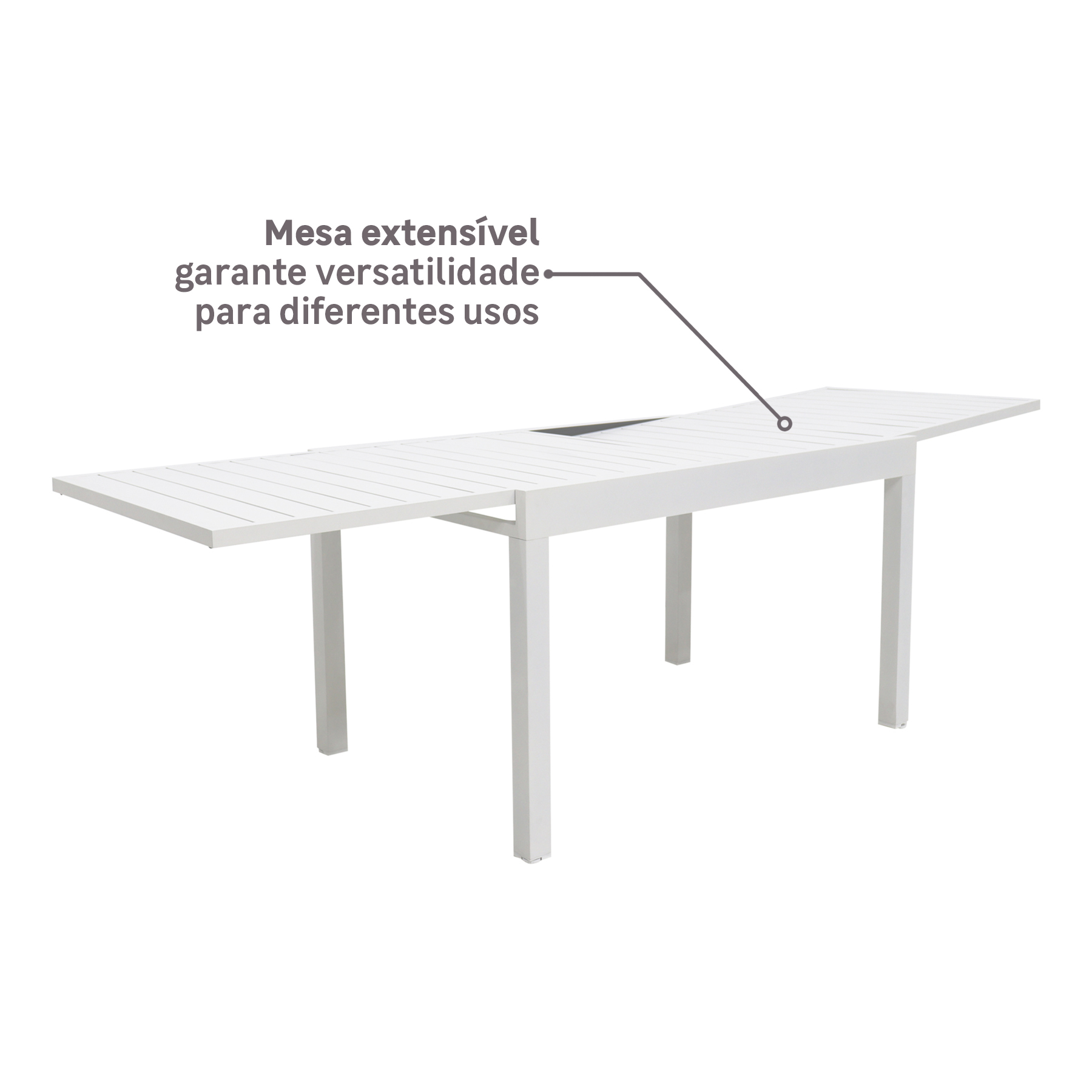 Mesa Extensível para Jardim 6 a 10 Lugares Lyra II Naterial
