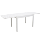 Mesa de Alumínio Extensível 6 a 10 Lugares 75x135/270x90cm Branco Lyra II Naterial