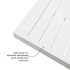 Mesa de Alumínio Extensível 6 a 10 Lugares 75x135/270x90cm Branco Lyra II Naterial