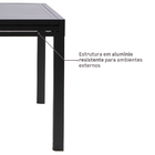 Mesa de Alumínio Extensível 6 a 10 Lugares 75x135x90cm Cinza Lyra II Naterial