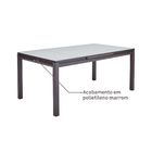 Mesa Retangular Extensível Odyssea II Alumínio 76x100x180 Marrom Naterial