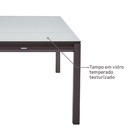 Mesa Retangular Extensível Odyssea II Alumínio 76x100x180 Marrom Naterial