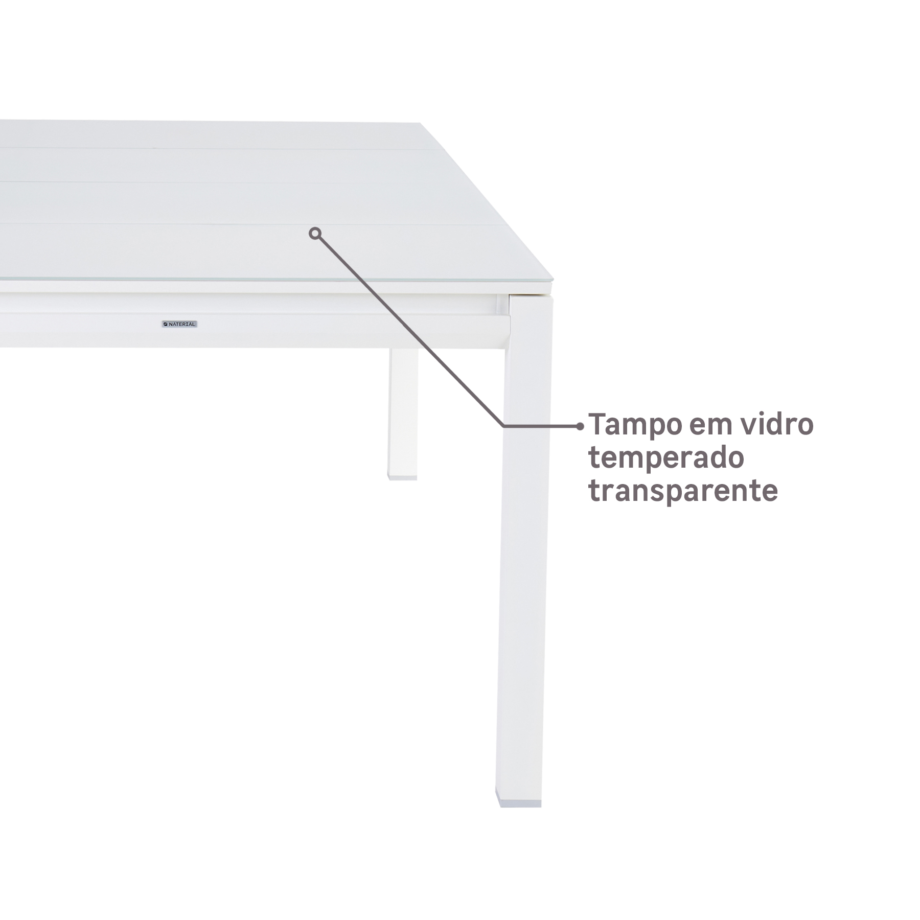 Tampo da mesa de vidro