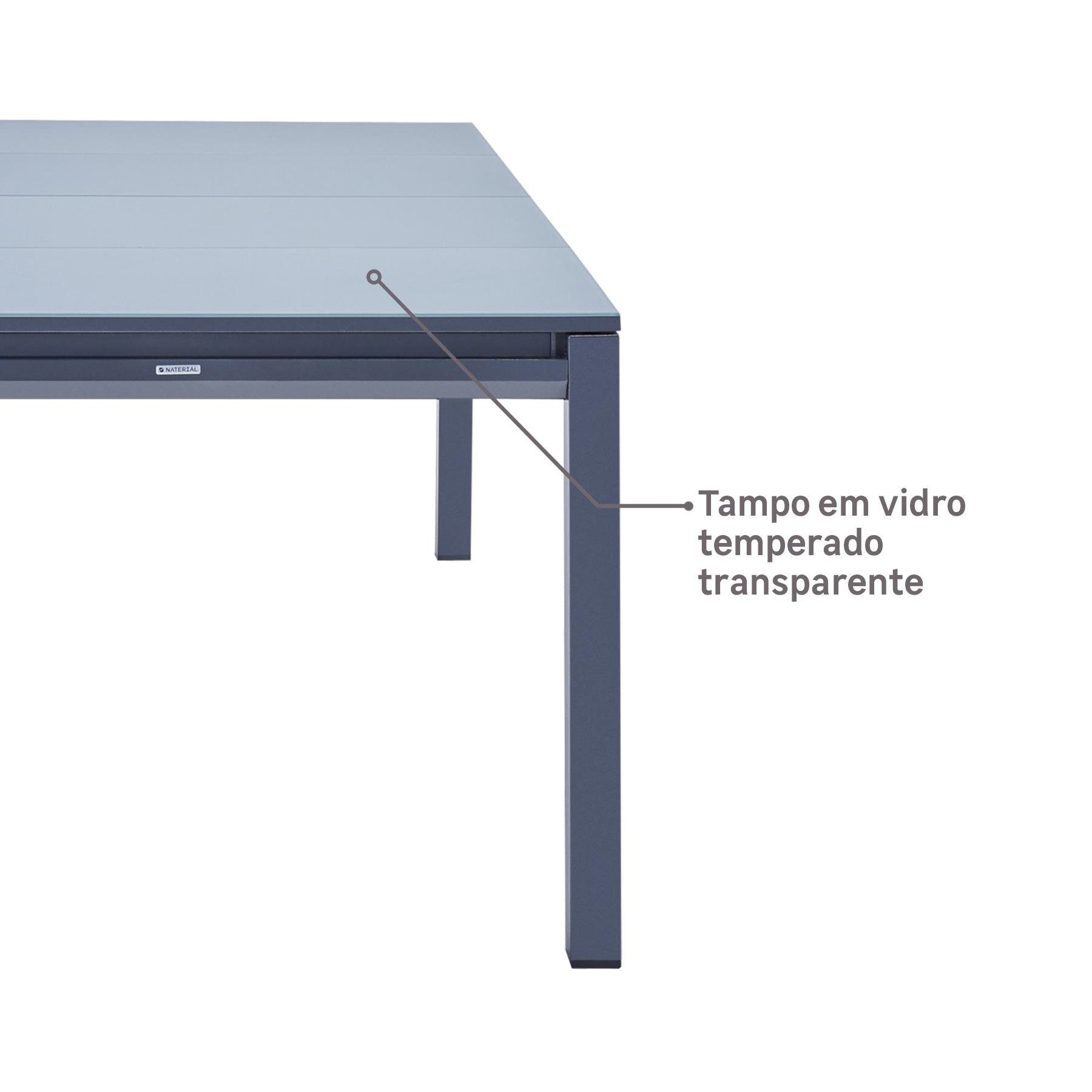 Tampo da mesa de vidro