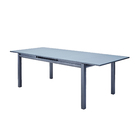 Mesa Retangular Extensível Odyssea II Alumínio 76x100x180cm Cinza Naterial