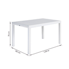 Mesa Retangular Extensível Lyra II 75x90x130cm Branco Naterial