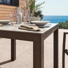 Mesa Retangular Extensível Lyra II Alumínio 75x90x160cm Marrom Naterial