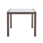 Mesa Retangular Extensível Lyra II Alumínio 75x90x160cm Marrom Naterial