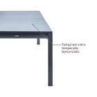 Mesa Retangular Extensível Odyssea II Alumínio 76x100x256-320cm Cinza Naterial